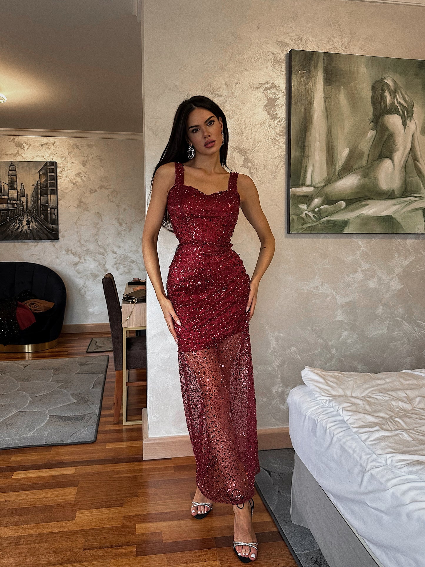 Lux Crystal Lace Dress